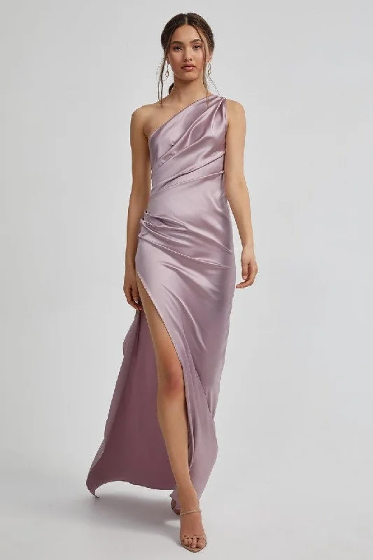 Samira Dress - Mauve Striped unclassified dresses