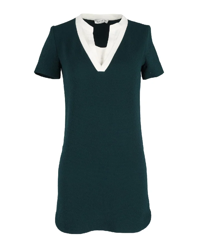 Sandro Paris Raquel Dress in Green Polyester High-low unclassified dresses