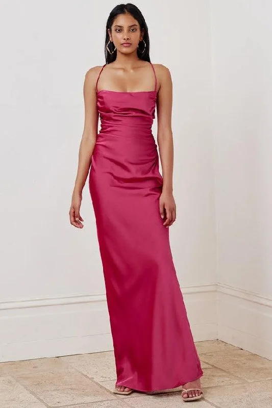 Scarlet Dress - Fuchsia Backless unclassified dresses