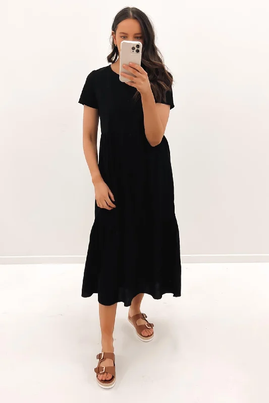 Stella Midi Dress Black Midi Skirt Party