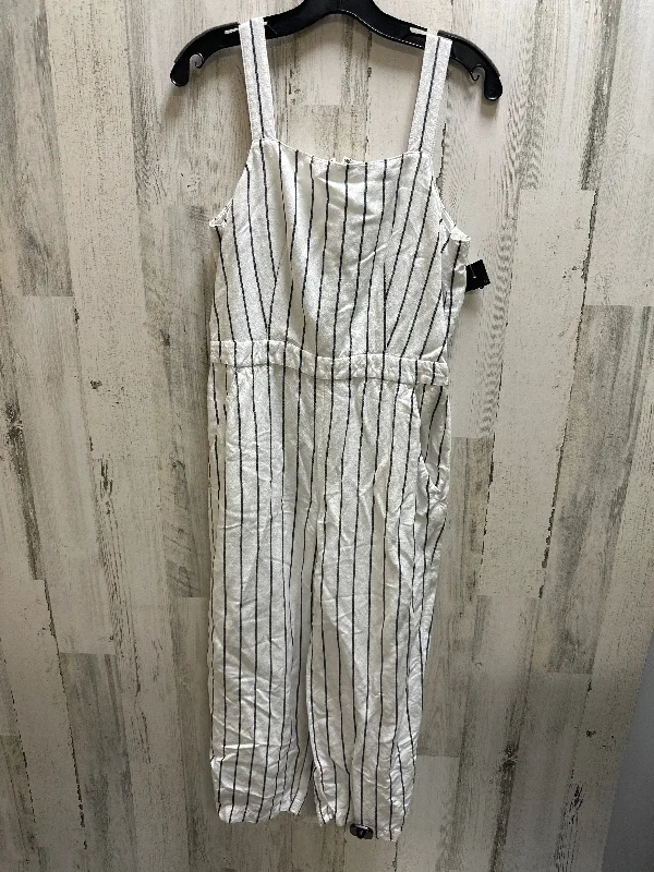 Striped Pattern Jumpsuit Loft, Size S Denim unclassified dresses