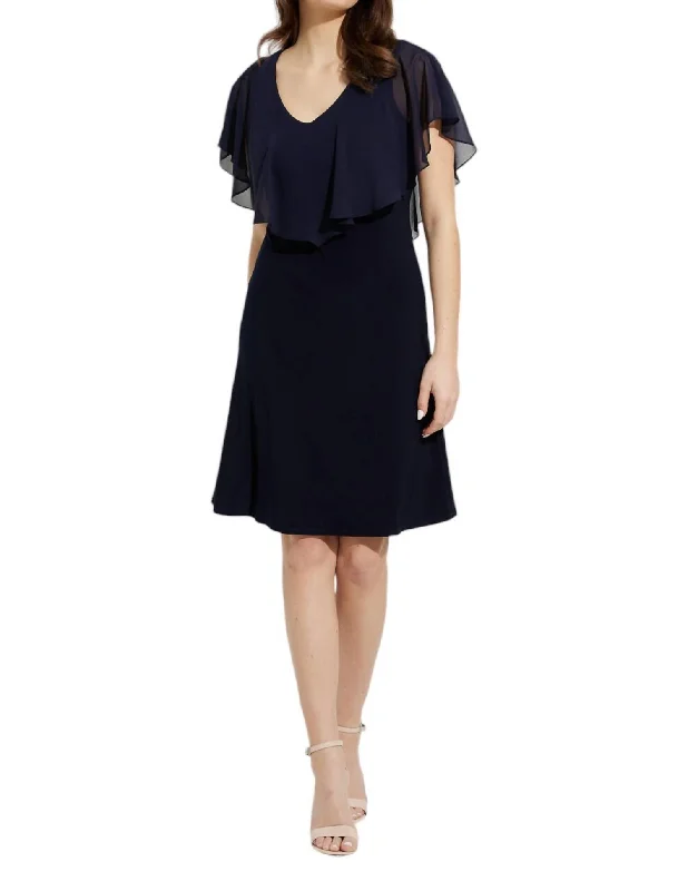 V-Neck Dress In Navy Budget-friendly unclassified dresses