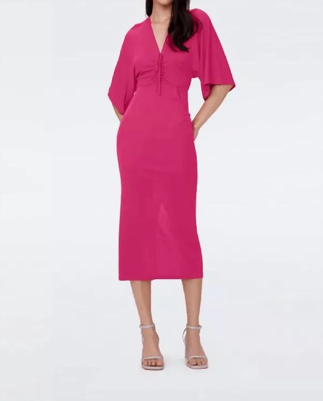 Valerie Dress In Berry Pink Bright color unclassified dresses